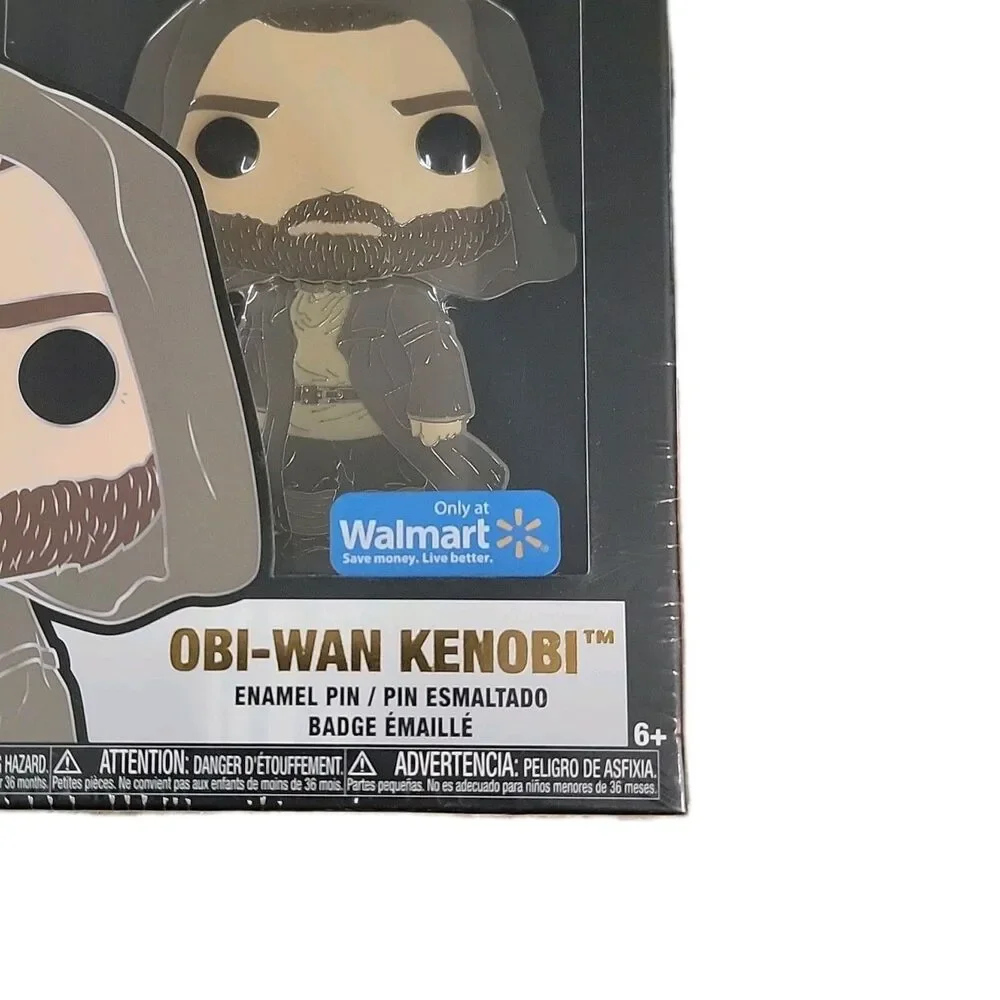 Star Wars Funko Pop Giant Enamel Pin: Obi-Wan Kenobi (Hooded) - Brand New!